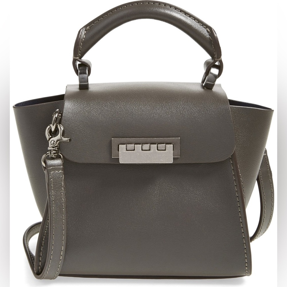 Zac Posen ZP1801-020 EARTHA ICONIC TOP HANDLE Grey large handbag shoulder bag
